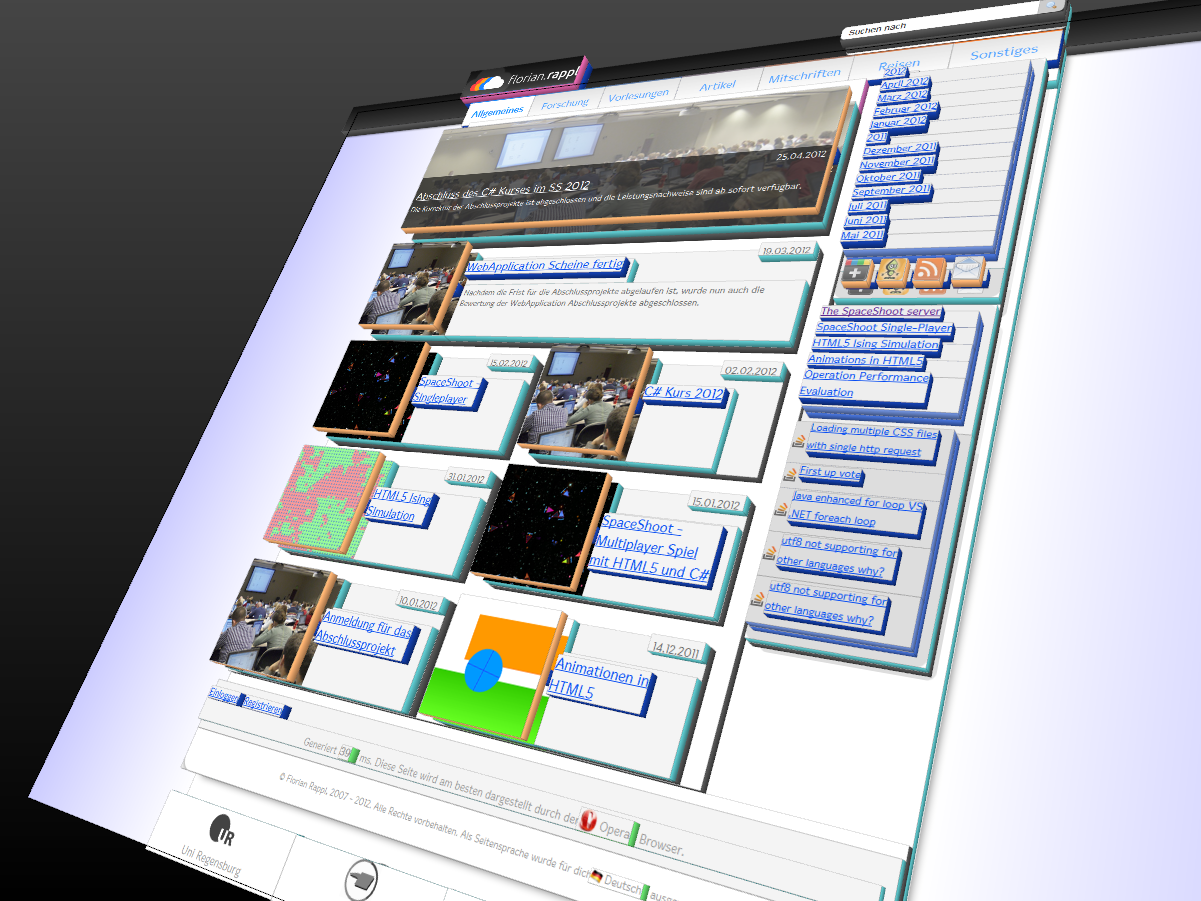 Homepage in 3D